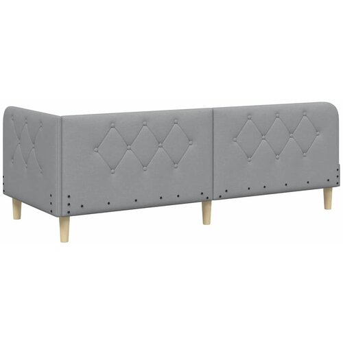  Kutni okvir kreveta Svijetlo siva 80 x 200 cm tkanina Slike