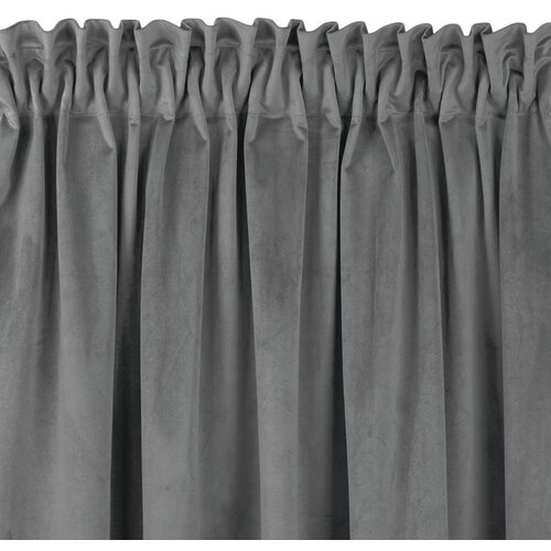  Curtain VILA color graphite style classic dragon tape transparent 7.5 cm with fringe 3 cm velvet 400x225 HOMEDE Cene