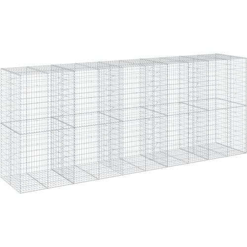 vidaXL Gabionska košara s pokrovom 500x100x200 cm pocinkano železo, (21413711) Cene