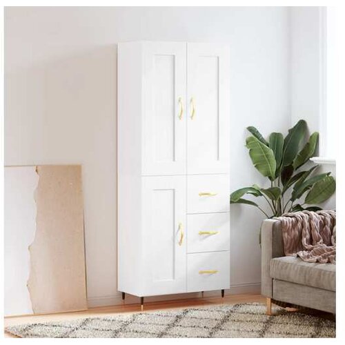 vidaXL Visoka komoda bijela 69 5x34x180 cm konstruirano drvo Cijene