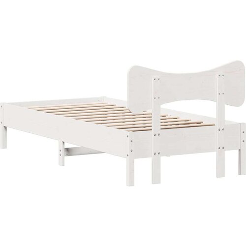 vidaXL Okvir kreveta bez madraca bijeli 75 x 190 cm masivna borovina Cijene