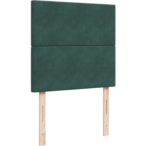 VidaXL box spring krevet s madracem tamnozeleni 90x190 cm bar&amp;scaron;unasti Slike