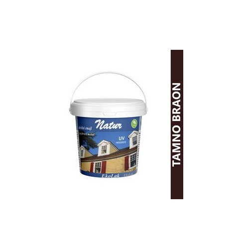 Natur akrilni emajl za drvo i metal 0.75l tamno braon Slike