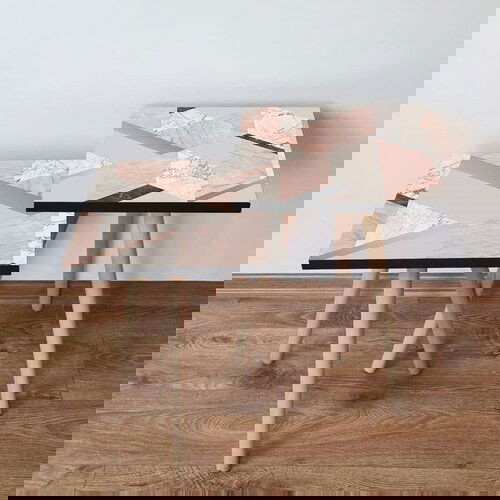 Hanah home 2Shp453 - pink pinkminkbeigewhite nesting table (2 pieces) Cene