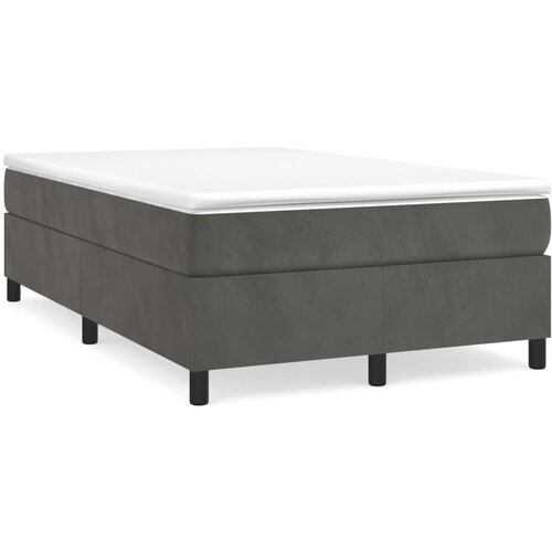 VidaXL Krevet box spring s madracem tamnosivi 120 x 190 cm bar&amp;scaron;un Slike