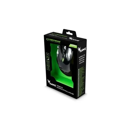  Miš ESPERANZA GAMING HAWK 7D MX401, BLACK-GREEN, 2400dpi, double-click, ergonomic, EGM401KG