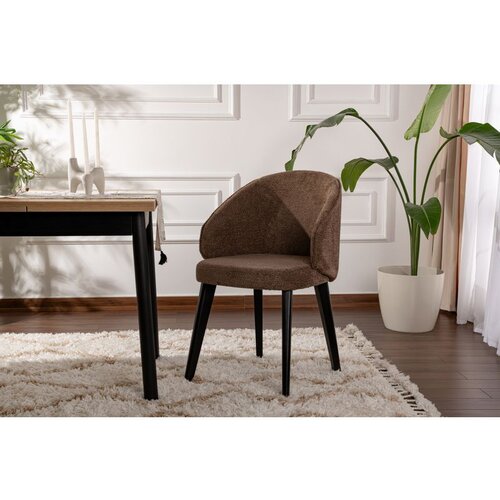 Hanah home stolica bentley - brown, black brownblack chair set (2 pieces) Slike