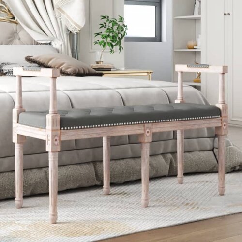 vidaXL Klop temno siva 110x40x70 cm blago Cene