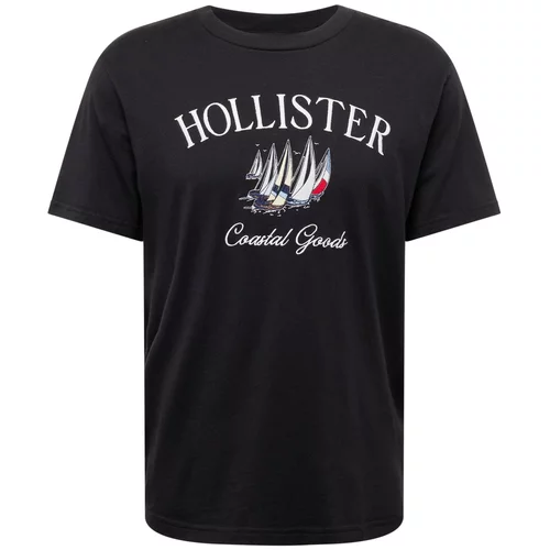 Hollister Majica 'COASTAL' svetlo modra / svetlo siva / črna / bela