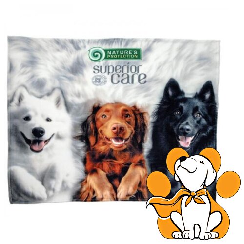 Nature's Protection soft Blanket White Puppies 127x152cm, Mekano Belo Ćebe Cene