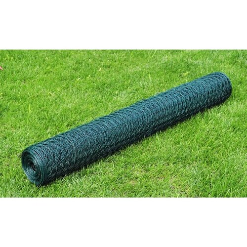 vidaXL Zicna ograja pocinkana s PVC oblogo 25x0,5 m zelena Cene