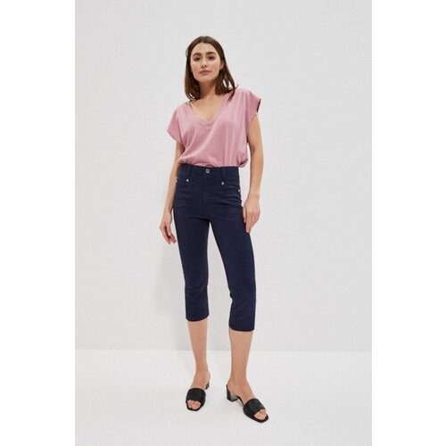 Moodo Lyocell trouser trousers - navy blue Slike