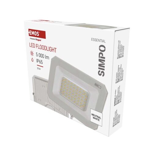  led reflektor simpo pir 50 w, bel, IP65, 5000 lm, nevtralna bela Cene