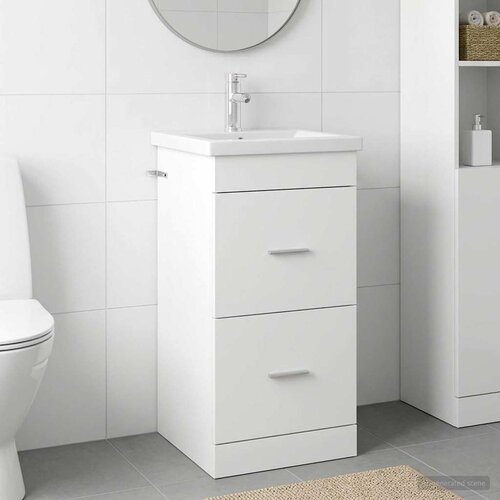  Kupaonski umivaonik s sudoperom Bijela 42 x 40 x 84,5 cm Cijene