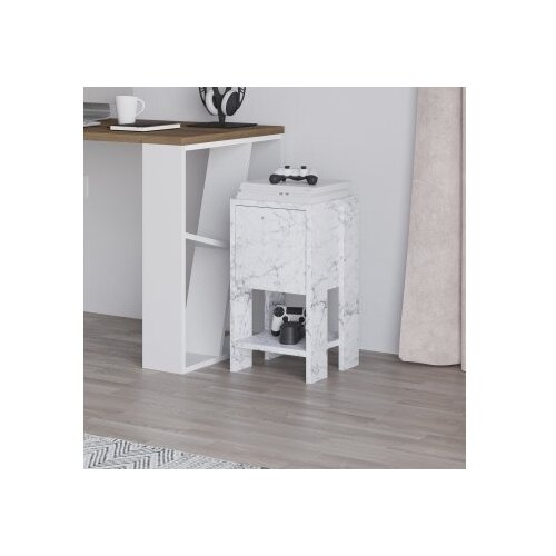 Hanah home Noćni ormarić Ema, 30x55x30 cm, Bijeli Slike