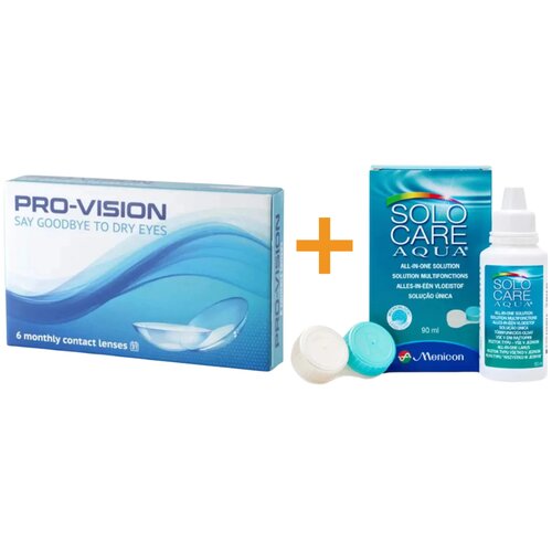 Pro-Vision (6 db), havi kontaktlencse + Solo-Care (90 ml) Slike