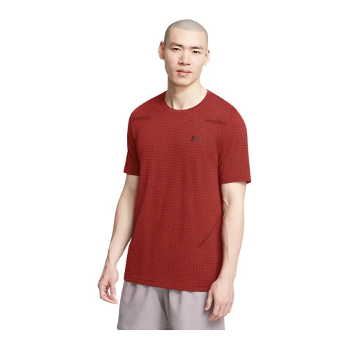 Under Armour UA Shirt Vanish Seamless Grid SS, Earthen Orange/Black - M, (21581806) Under Armour UA Shirt Vanish Seamless Grid SS, Earthen Orange/Black - M, (21581806)
