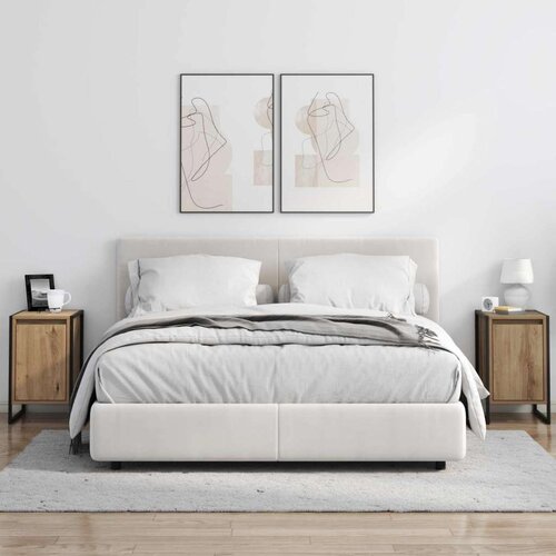 VidaXL Noćni ormarić Umjetnička hrastovina 39,5 x 30 x 50 cm Slike