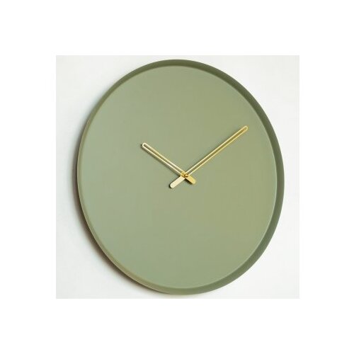 Wallxpert dekorativni metalni zidni sat earthy metal wall clock APS111 green Slike