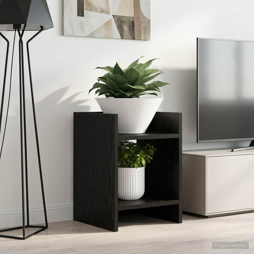  Stalak za biljke s policom 2 pcs Crni Hrast 30 x 30 x 40 cm Cene
