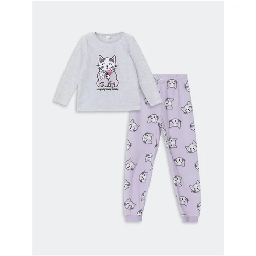 LC Waikiki Crew Neck Polar Fleece Girls Pajama Set