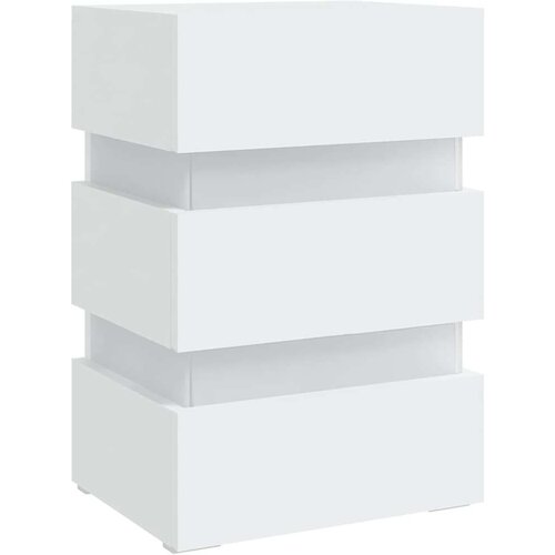 VidaXL LED noćni ormarić bijeli 45 x 35 x 67 od iverice Slike
