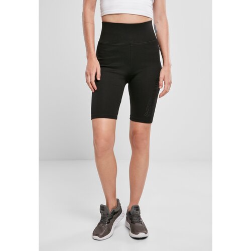 Urban Classics Women&amp;#039;s high-waisted bib shorts - black/black Slike