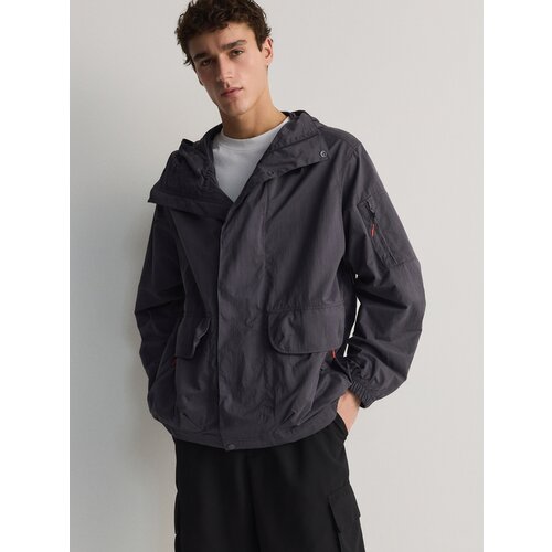 Reserved - Jakna s kapuljačom - steel blue Slike