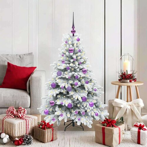 vidaXL Umestno božično drevo med 150 LED Zelena 120 cm PE in PVC Cene