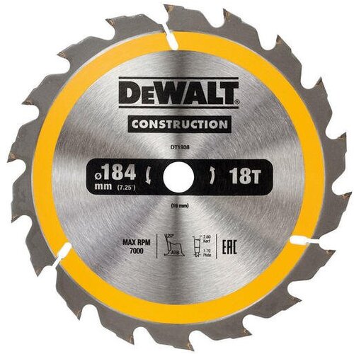 Dewalt list krožne žage za les DT1938 18 ZOB 184x16mm Cene