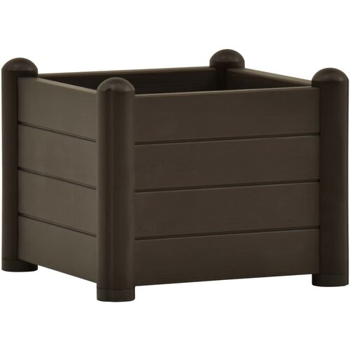 VidaXL Visoka greda PP mocha 43x43x35 cm, (20606748) Slike