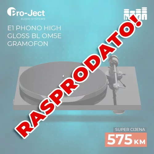 Pro-ject E1 Phono High Gloss BL OM5E gramofon