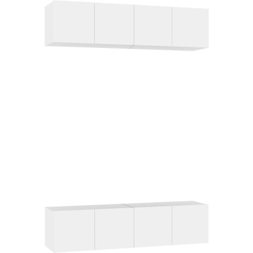 vidaXL TV omarice 4 kosi bele 60x30x30 cm iverna plošča, (20733918) Cene