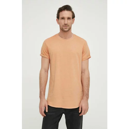 G-star Raw Bombažna kratka majica x Sofi Tukker moška, oranžna barva
