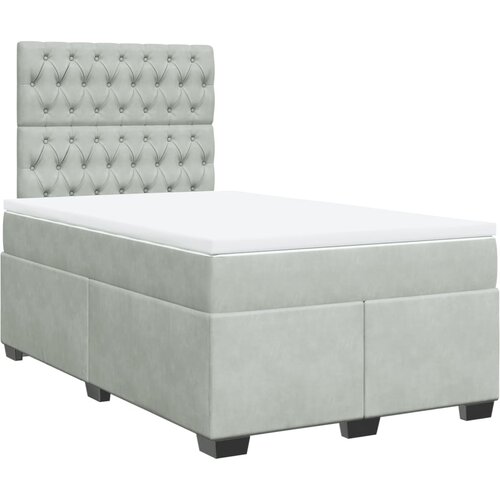 Box spring krevet s madracem svjetlosivi 120x200 cm bar&amp;scaron;unasti Slike