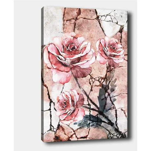 Tablo Center Stenska slika na platnu Lonely Roses, 40 x 60 cm