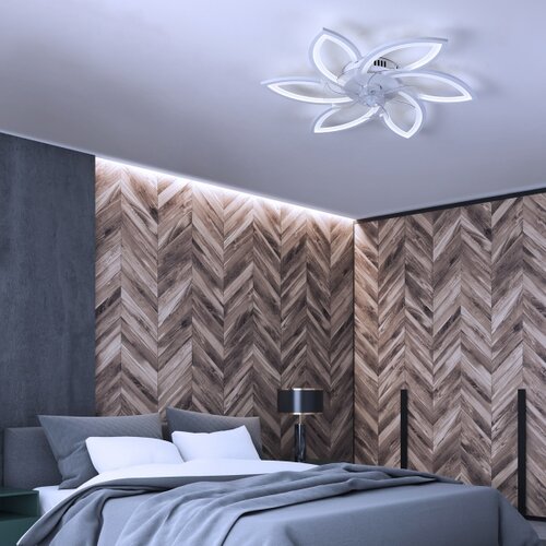  Brilagi-LED prigu&amp;scaron;iva svetiljka sa ventilatorom LED/50W/230V 3000-6500K bela + daljinski upravljač Slike