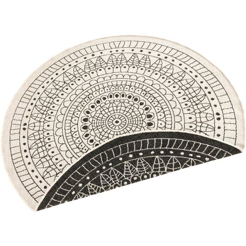 NORTHRUGS krem-crni vanjski tepih Porto, ⌀ 140 cm Slike
