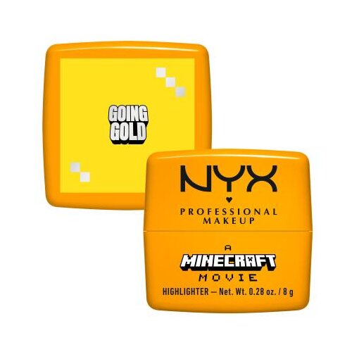 NYX Professional Makeup A Minecraft Movie Highlighter kremni osvetljevalec 8 g odtenek 03 Going Gold Slike