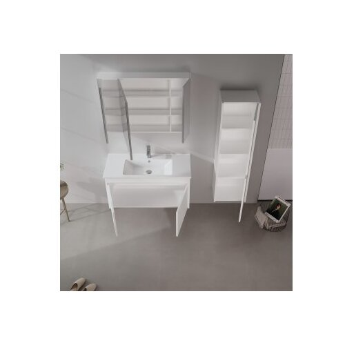Hanah home Kupatilski ormarić sa umivaonikom i ogledalom (2 komada) Side 100 v3 637 Slike