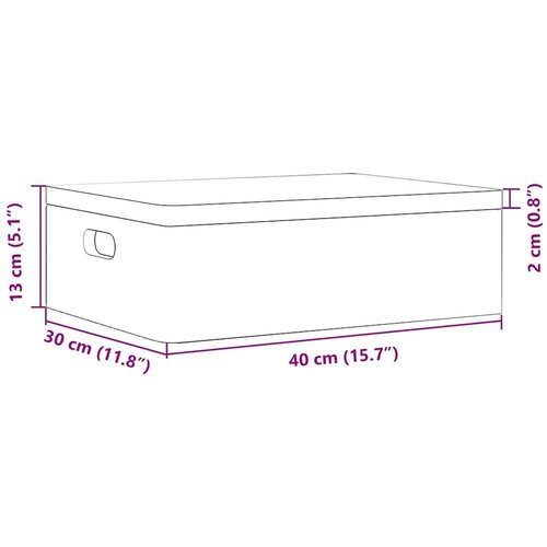  kutija s poklopcem i ručkama 40x30x13 cm puno drvo bor Slike