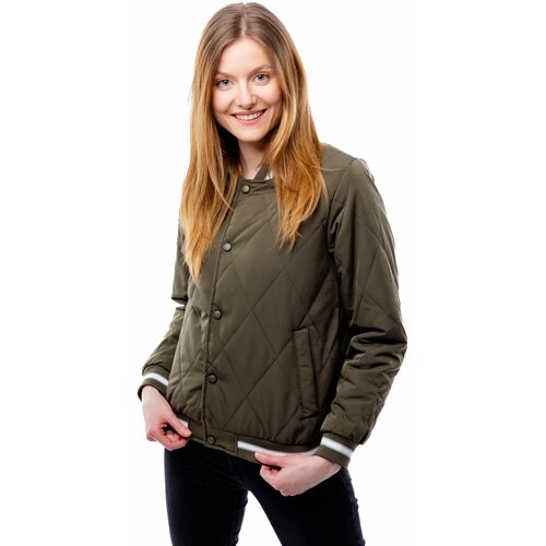 Glano Women's quilted bomber jacket - khaki Slike