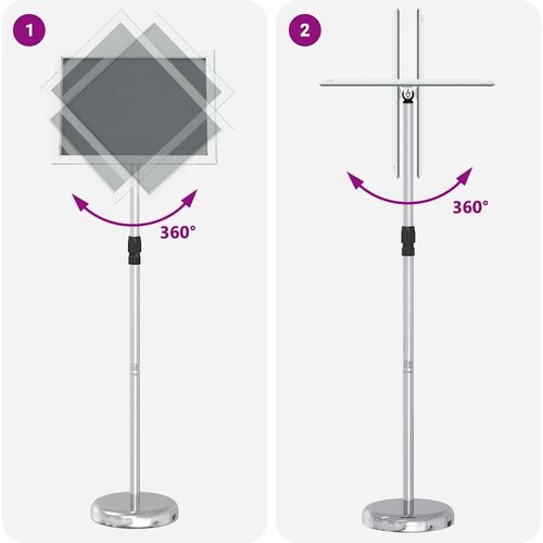  Stalci za sajmove Srebrno 25 x 25 x 125 cm Aluminij Slike