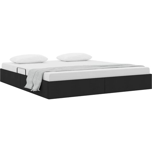 vidaXL Krevet s od storage s madracem Crna 180 x 200 cm tkanina Cijene