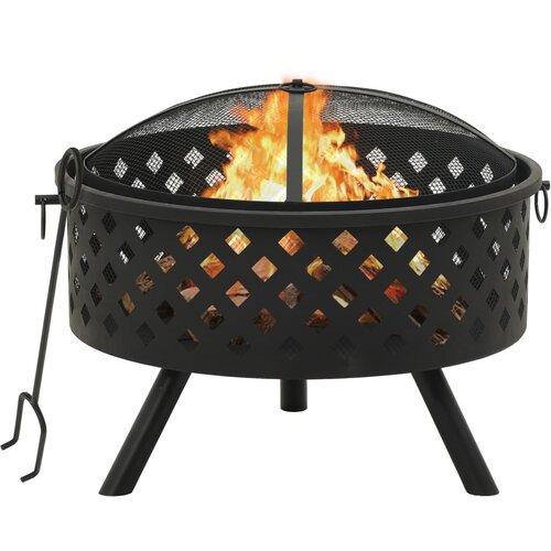 vidaXL Posuda za vatru sa žaračem 68 cm XXL čelična Cijene