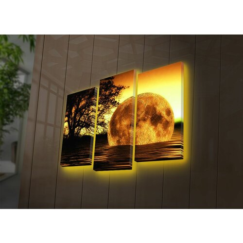 Wallity 3PATDACT-26 multicolor decorative led lighted canvas painting (3 pieces) Cene