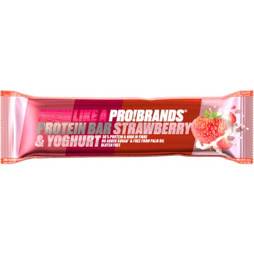 PRO BRANDS Proteinska čokoladica - 45 g jagoda - jogurt Slike