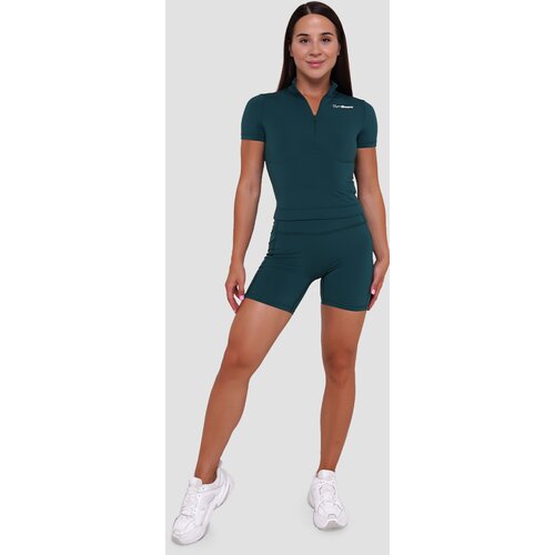 GymBeam Ženska majica Ignite Cropped Dark Green Slike