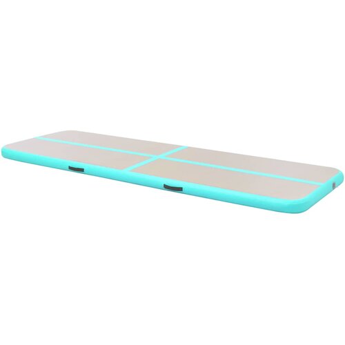  Strunjača na napuhavanje s crpkom 300 x 100 x 10 cm PVC zelena Slike