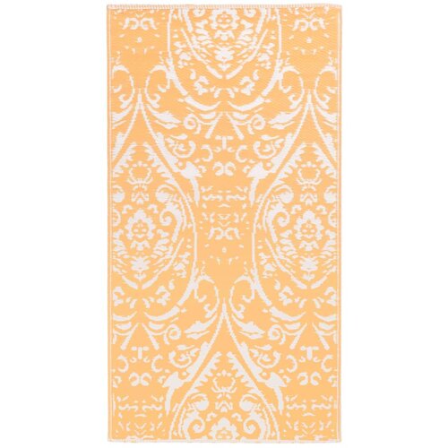 Maison Chic Zunanja Preproga, Rug oranžna in bela 80x150 cm PP, (22122906) Slike